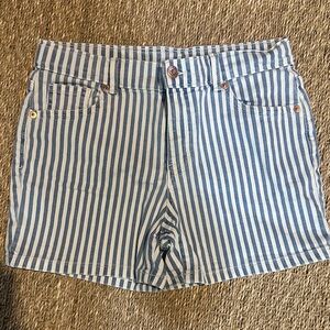 Cat & Jack Blue and White Striped Shorts